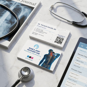 Orthopädische Erholungsbranche   Weißer Barcode Visitenkarte