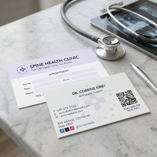 Orthopädische Klinik Unternehmen   Saubere Terminv Visitenkarte