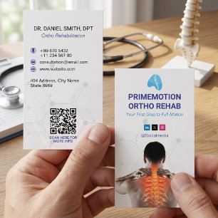 Orthopädische Rehabilitationsklinik   Modern Weiß Visitenkarte