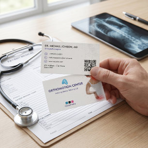 Orthopädische Therapie   Minimalist Weiß Visitenkarte