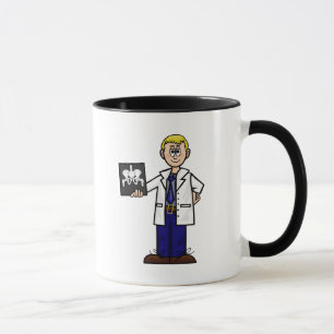 Orthopädischer Arzt mit Angesagter X-Ray-Tasse Tasse
