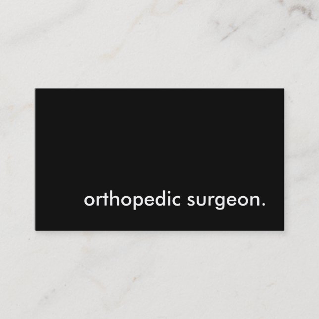 orthopädischer Chirurg. Visitenkarte (Vorderseite)