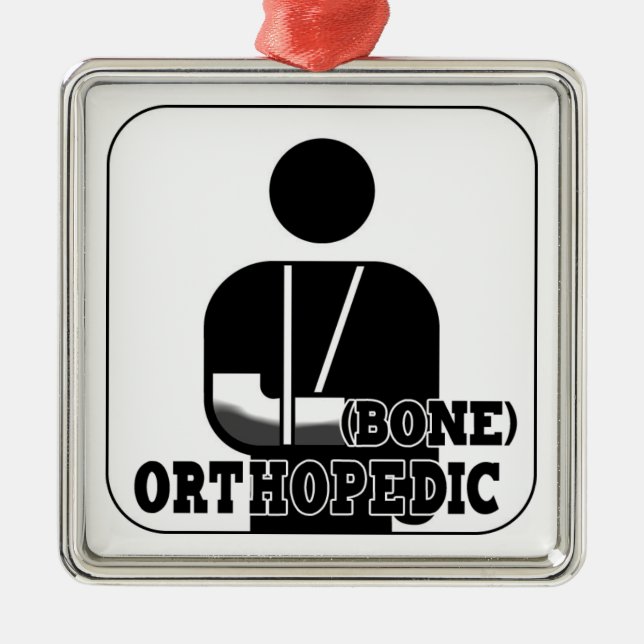 ORTHOPÄDISCHER DOKTOR CHRISTMAS ORNAMENT BONE AUS METALL (Vorne)