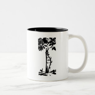Orthopädischer gekrümmter Baum Zweifarbige Tasse