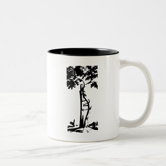 Orthopädischer gekrümmter Baum Zweifarbige Tasse (Rechts)