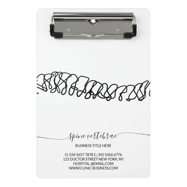 Orthopädisches Chiropraktik-Testimonial Mini Klemmbrett (Vorderseite)