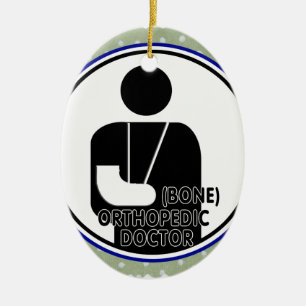 ORTHOPEDIC (KNOCHENDOKTOR-LOGO) KERAMIKORNAMENT