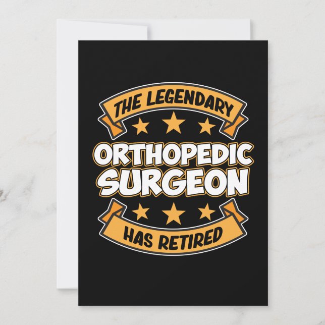 Orthopedic Surgeon Retirement Surgery Medical Doct Dankeskarte (Vorderseite)