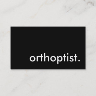 orthoptistisch. visitenkarte