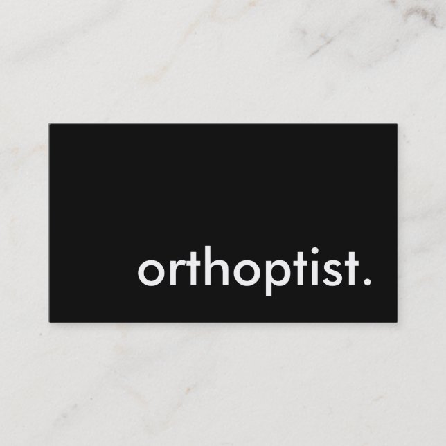 orthoptistisch. visitenkarte (Vorderseite)