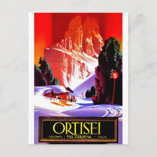 Ortisei, Dolomiten, Skigebiet Val Gardena, Italien Postkarte