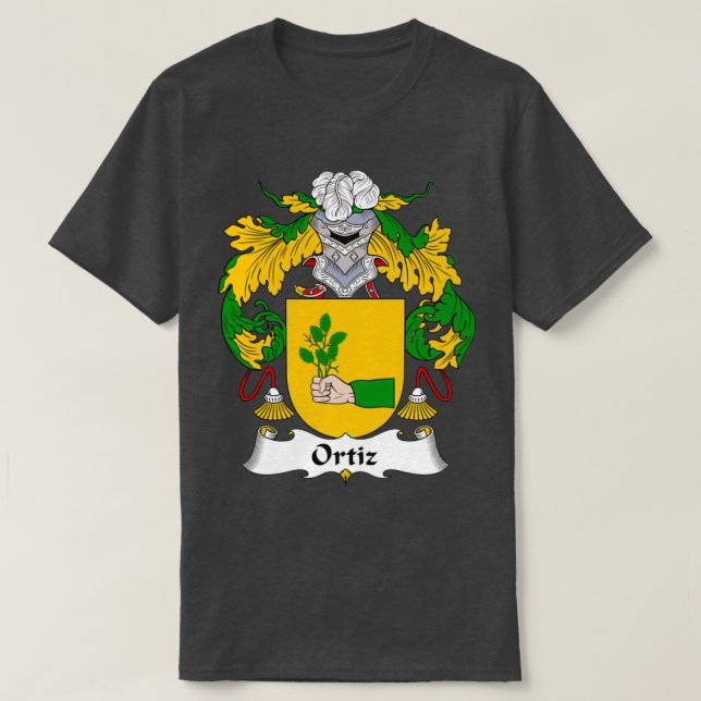Ortiz Coat of Arms Familienwappen T-Shirt (Design vorne)