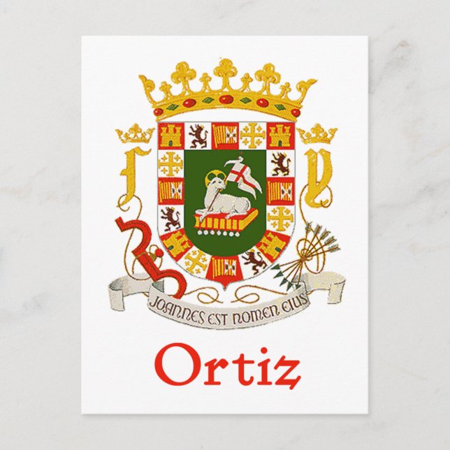 Ortiz Schild von Puerto Rico Postkarte (Vorderseite)