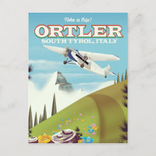 Ortler - Südtirol, Italien - Reiseplakat Postkarte
