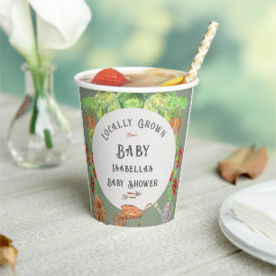 Örtlich Angebauter Baby-Sage-Grün-Baby-Shower Pappbecher