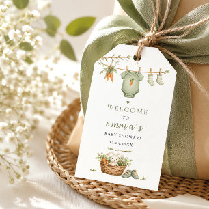 Örtlich Angebautes Baby Rustikales Häschen Editier Geschenkanhänger