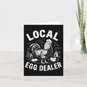 Örtliche Eierhändler Retro Funny Chicken Oster Far Karte