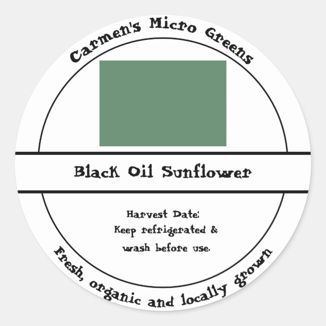 Örtlicher Garten Frische Bio Mikrofone Runder Aufkleber (Vorderseite)