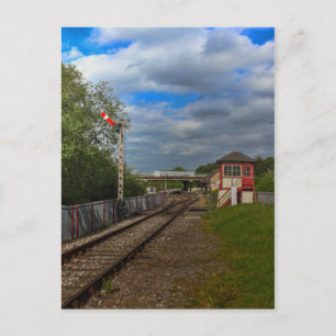 Orton Mere Station und Signalbox Postkarte