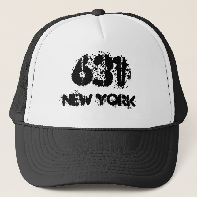 Ortsnetzkennzahl New York 631 Truckerkappe (Vorderseite)
