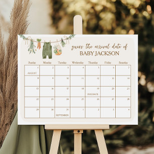 Ortsweit angelegtes Baby Due Date Calendar Game-Ze Poster