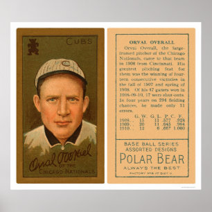 Orval Gesamtcub Baseball 1911 Poster