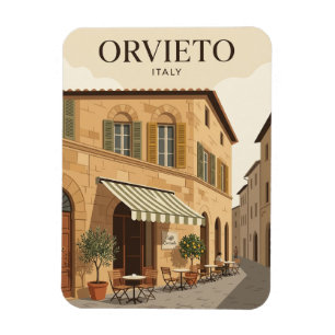 Orvieto, Italien, Fassade eines Cafés Magnet