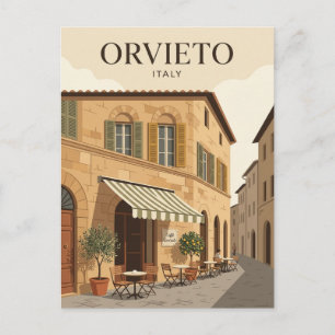 Orvieto, Italien, Fassade eines Cafés Postkarte