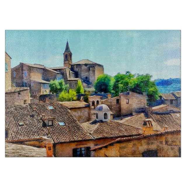 Orvieto Italy Hillside Schneidebrett (Vorderseite)