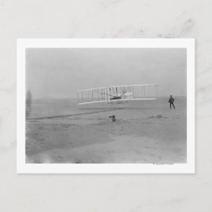Orville Wright auf First Flight auf 30 Metern Postkarte