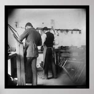 Orville Wright im Wright Bicycle Shop 1897 Poster