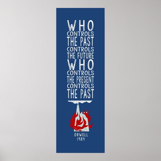Orwell 1984 für dunklen Hintergrund, der die Kontr Poster (Vorne)