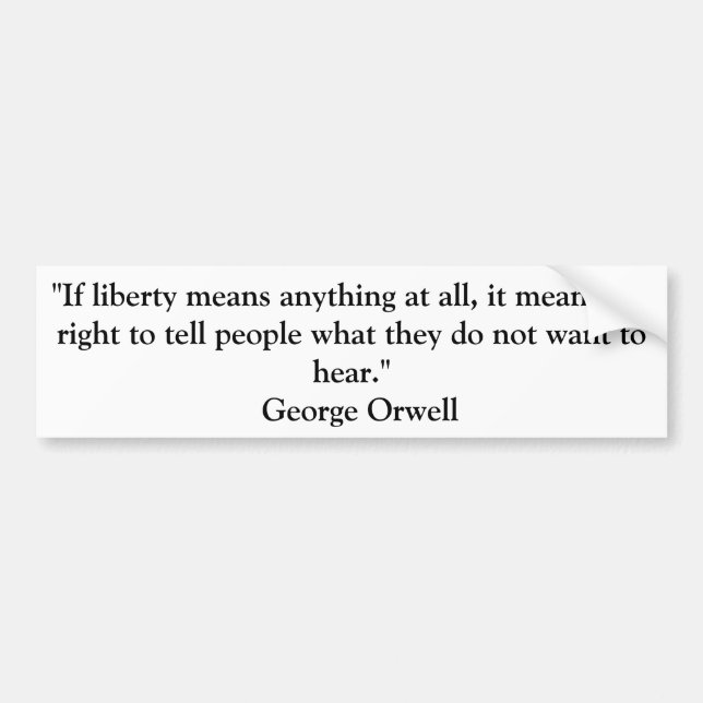 ORWELL AUTOAUFKLEBER (Vorne)