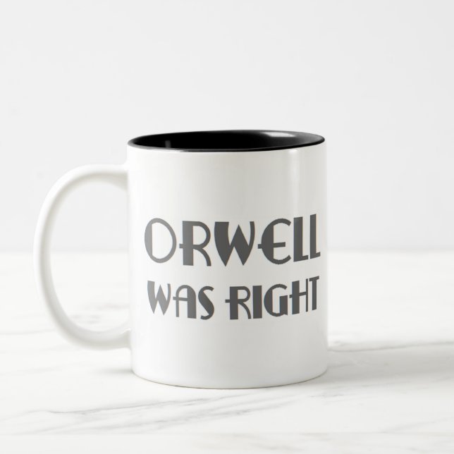 orwell hatte recht zweifarbige tasse (Links)
