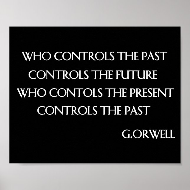 Orwells Zitat Poster (Vorne)