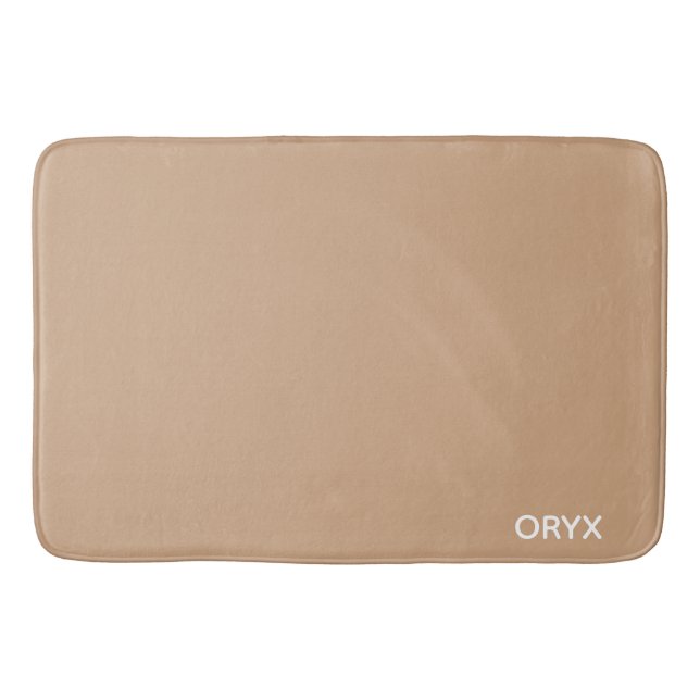 oryx-braune Farbe Badematte (Vorderseite)