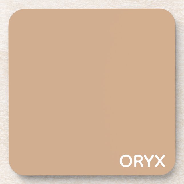 oryx-braune Farbe Getränkeuntersetzer (Vorderseite)