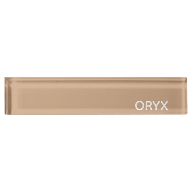 oryx-braune Farbe Namensplakette (Vorderseite)