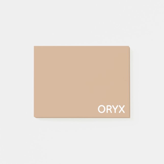 oryx-braune Farbe Post-it Klebezettel (Vorderseite)