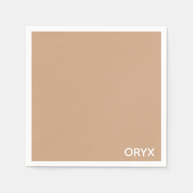 oryx-braune Farbe Serviette (Vorderseite)