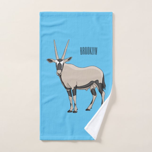 Oryx-Cartoon-Abbildung Badhandtuch Set (Handtuch)