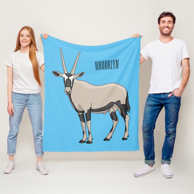 Oryx-Cartoon-Abbildung Fleecedecke (Beispiel)