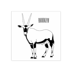 Oryx-Cartoon-Abbildung Gummistempel