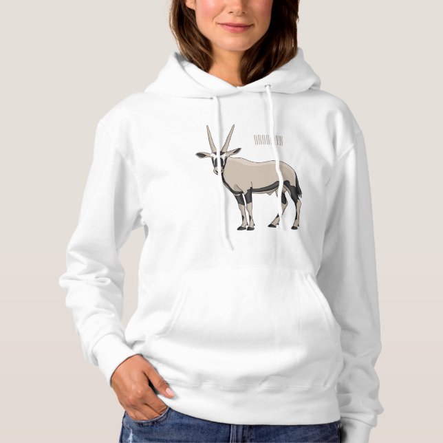 Oryx-Cartoon-Abbildung Hoodie (Vorderseite)