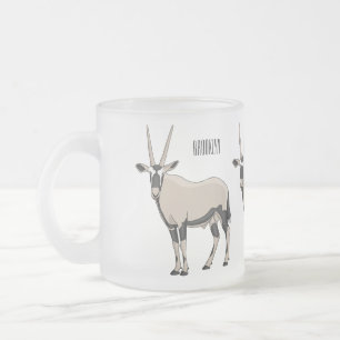 Oryx-Cartoon-Abbildung Mattglastasse