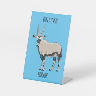 Oryx-Cartoon-Abbildung Sockelschild