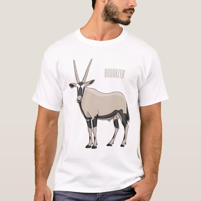 Oryx-Cartoon-Abbildung T-Shirt (Vorderseite)