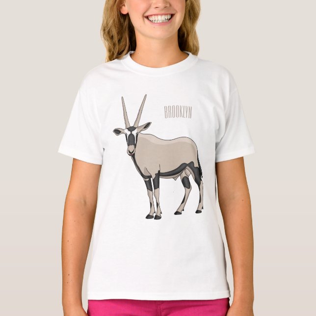 Oryx-Cartoon-Abbildung T-Shirt (Vorderseite)