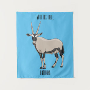 Oryx-Cartoon-Abbildung Wandteppich