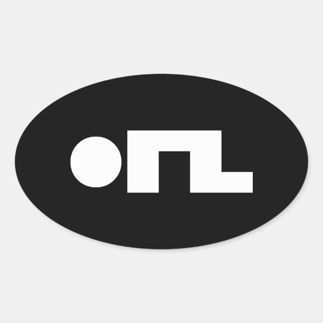 ORZ Emoticon Kaomoji Emoji Ovaler Aufkleber (Vorderseite)